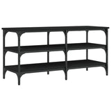 Shoe Bench Black 100x38.5x49 cm Engineered Wood - Front View