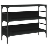 Console Table Black 100x32x75 cm Engineered Wood - Front View