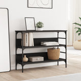 Console Table Black 100x32x75 cm Engineered Wood - Side View