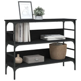 Console Table Black 100x32x75 cm Engineered Wood - Low Angle