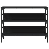Console Table Black 100x32x75 cm Engineered Wood - Top-Down View