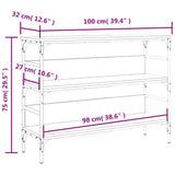 Console Table Black 100x32x75 cm Engineered Wood - Extra Image