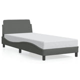 Bed Frame "Dover" Dark Grey 90x190 cm Fabric