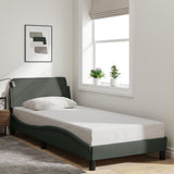 Bed Frame "Dover" Dark Grey 90x190 cm Fabric