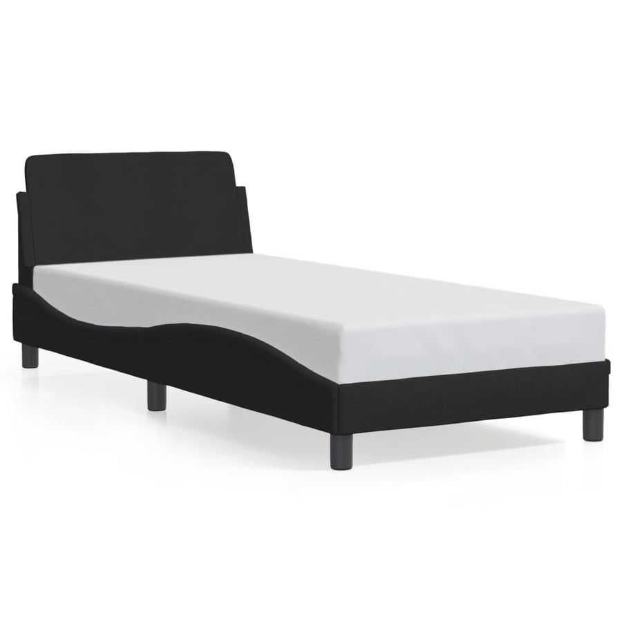 Bed Frame "Dover" Black 90x190 cm Fabric