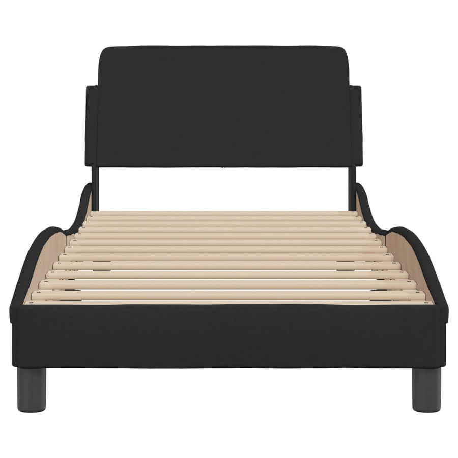 Bed Frame "Dover" Black 90x190 cm Fabric
