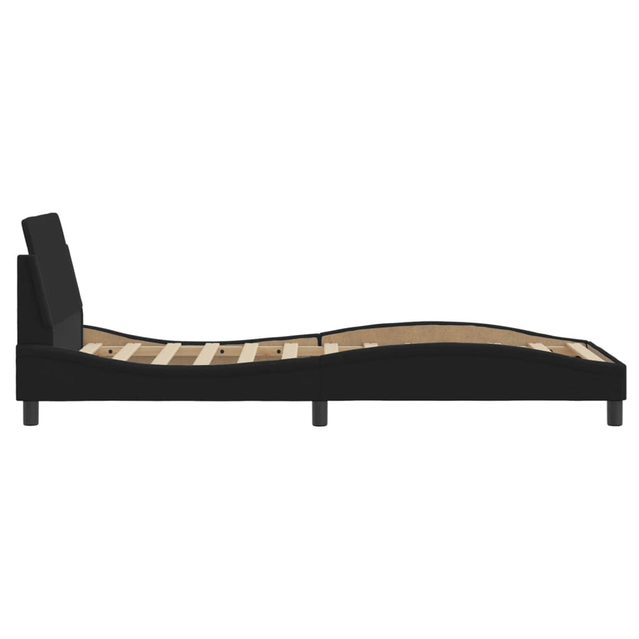Bed Frame "Dover" Black 90x190 cm Fabric
