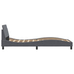 Bed Frame "Dover" Dark Grey 90x190 cm Velvet