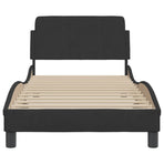 Bed Frame "Dover" Black 90x190 cm Velvet