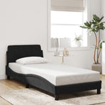 Bed Frame "Dover" Black 90x190 cm Velvet