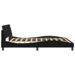 Bed Frame "Dover" Black 180x200 cm King Fabric