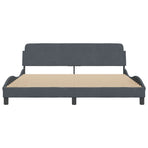 Bed Frame "Dover" Dark Grey 180x200 cm King Velvet