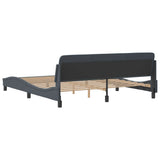 Bed Frame "Dover" Dark Grey 180x200 cm King Velvet