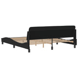 Bed Frame "Dover" Black 180x200 cm King Velvet