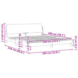 Bed Frame "Dover" Black 180x200 cm King Velvet