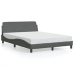 Bed Frame "Dover" Dark Grey 137x190 cm Double Fabric