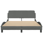 Bed Frame "Dover" Dark Grey 137x190 cm Double Fabric