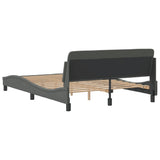 Bed Frame "Dover" Dark Grey 137x190 cm Double Fabric