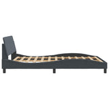 Bed Frame "Dover" Dark Grey 137x190 cm Double Velvet