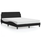 Bed Frame "Dover" Black 137x190 cm Double Velvet