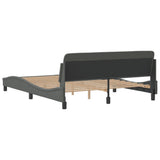 Bed Frame "Dover" Dark Grey 152x203 cm Queen Fabric
