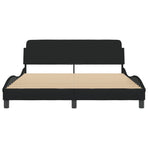 Bed Frame "Dover" Black 152x203 cm Queen Fabric