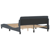 Bed Frame "Dover" Dark Grey 152x203 cm Queen Velvet