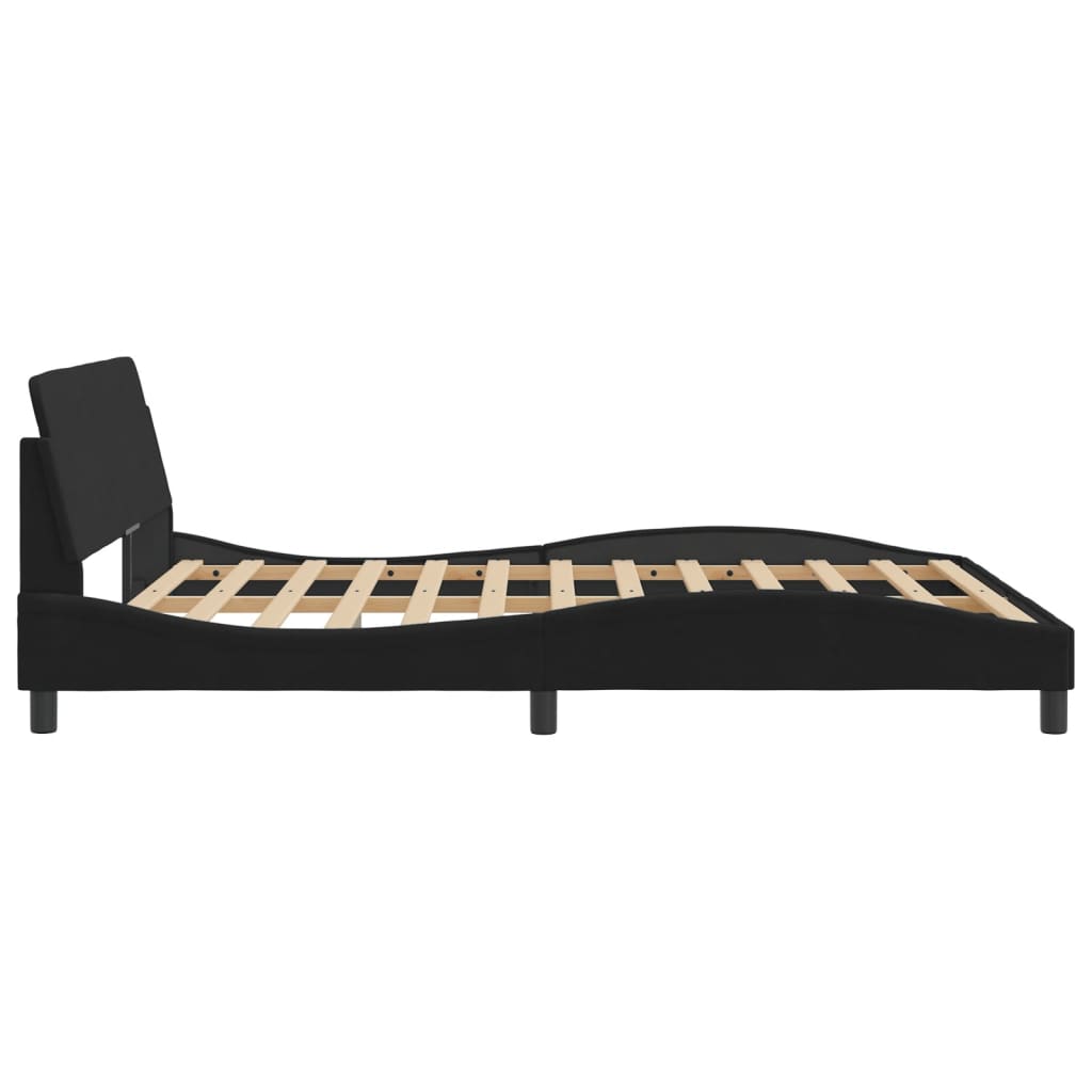 Bed Frame "Dover" Black 152x203 cm Queen Velvet