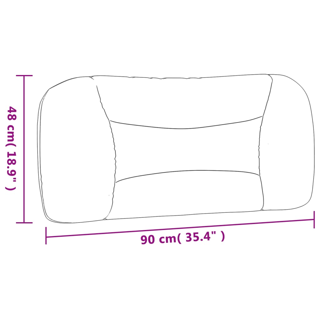 Headboard Cushion "Hvar" Dark Grey 90 cm Fabric