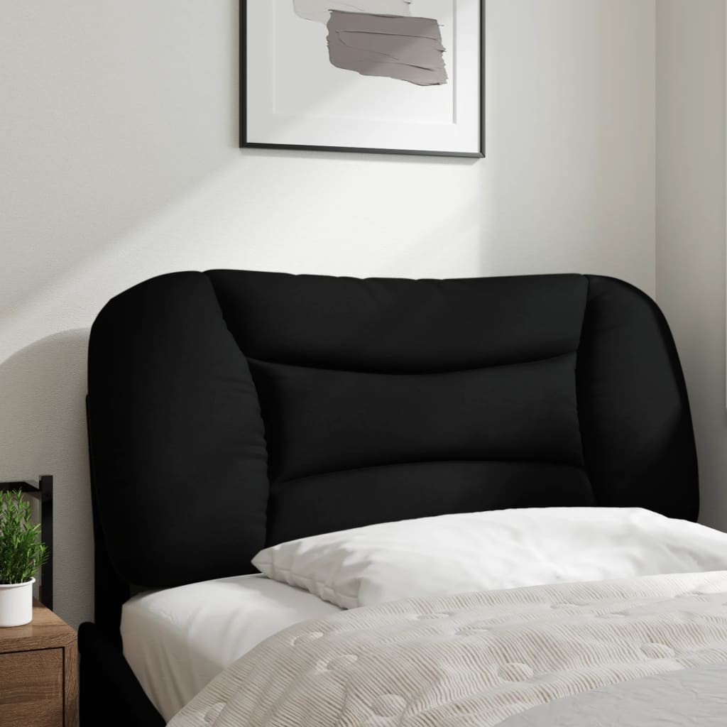 Headboard Cushion "Hvar" Black 90 cm Fabric