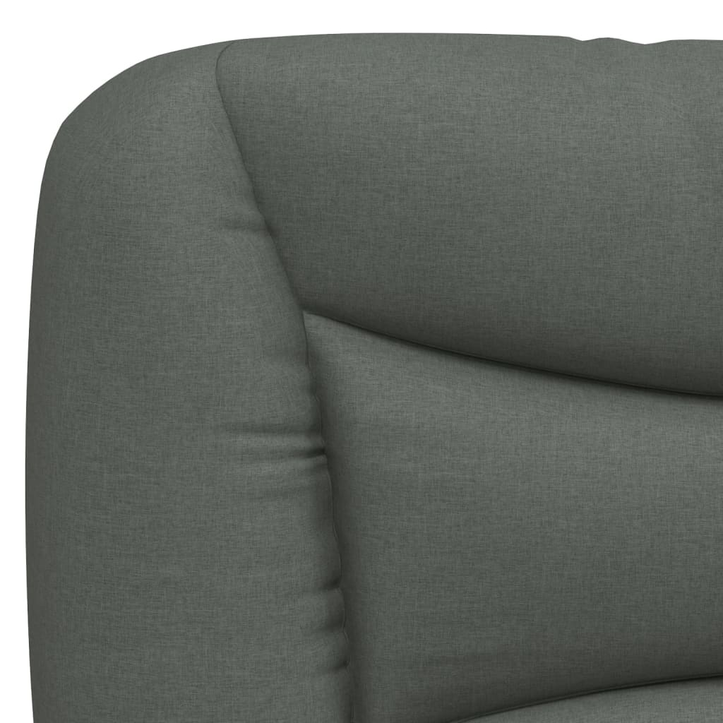 Headboard Cushion "Hvar" Dark Grey 137 cm Double Fabric