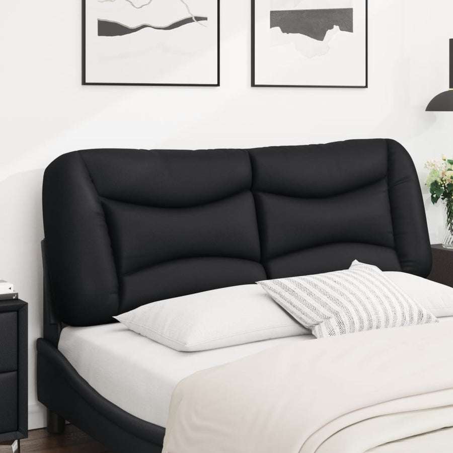 Headboard Cushion "Hvar" Black 137 cm Faux Leather