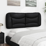 Headboard Cushion "Hvar" Black 137 cm Double Faux Leather