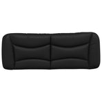 Headboard Cushion "Hvar" Black 137 cm Faux Leather