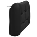Headboard Cushion "Hvar" Black 137 cm Faux Leather