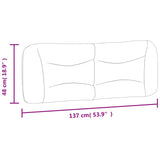 Headboard Cushion "Hvar" Black 137 cm Double Faux Leather