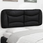 Headboard Cushion "Hvar" Black 137 cm Faux Leather