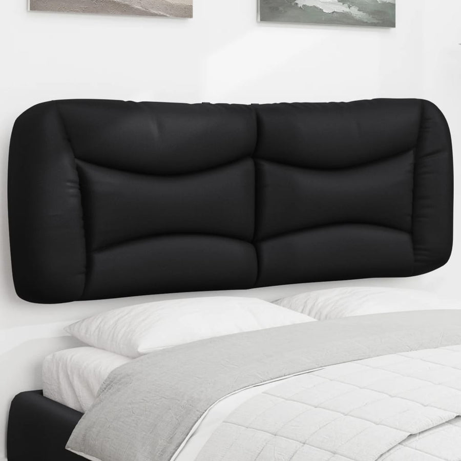 Headboard Cushion "Hvar" Black 137 cm Faux Leather