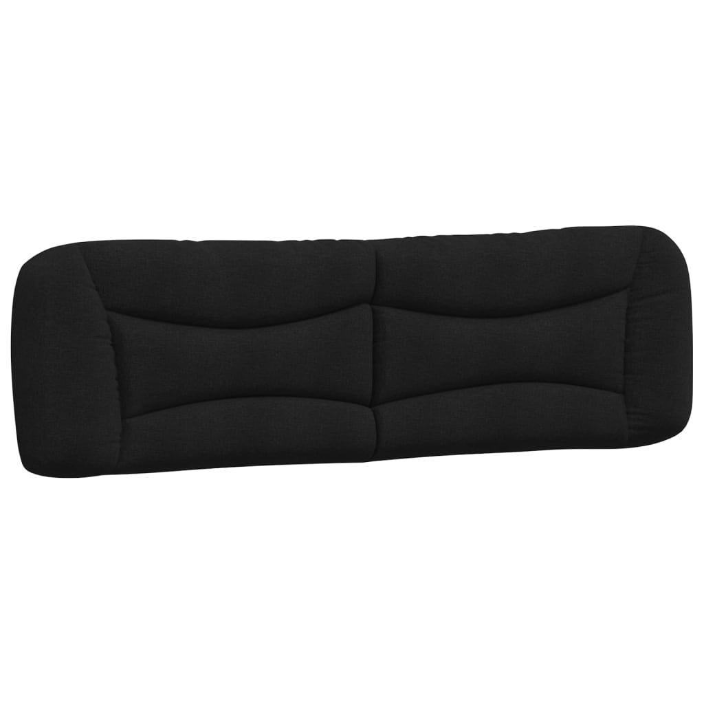 Headboard Cushion "Hvar" Black 180 cm Fabric