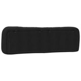 Headboard Cushion "Hvar" Black 180 cm Fabric