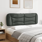 Headboard Cushion "Hvar" Dark Grey 153 cm Fabric