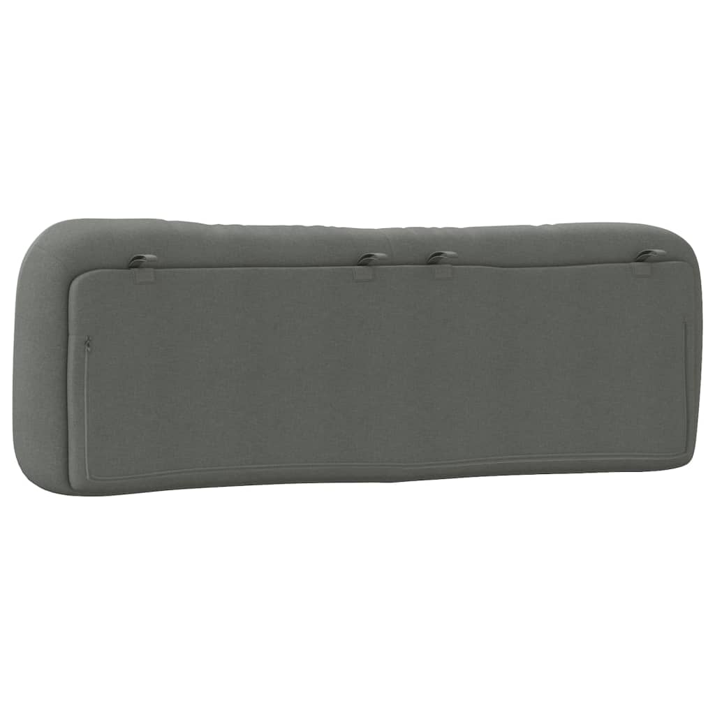 Headboard Cushion "Hvar" Dark Grey 153 cm Fabric