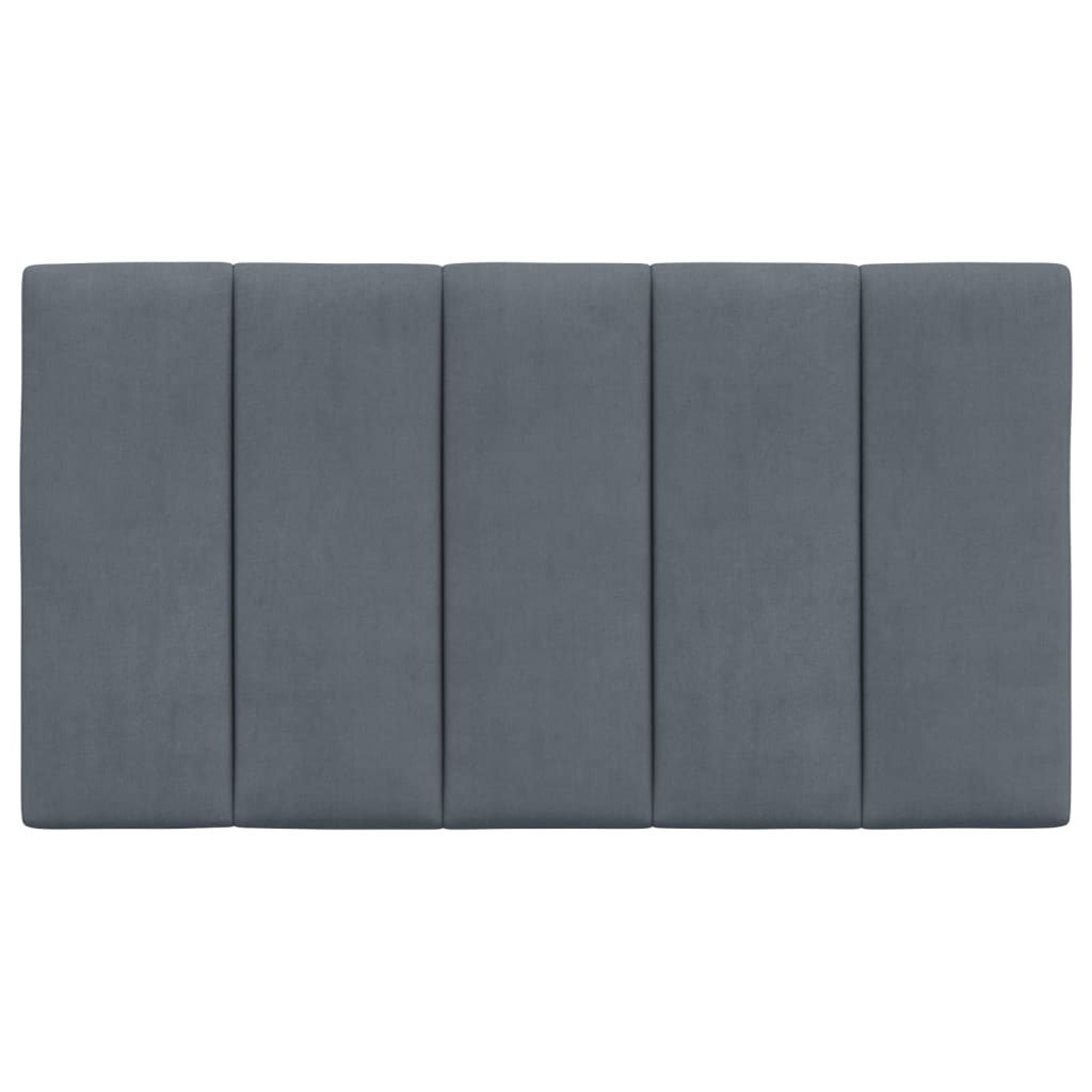 Headboard Cushion "Hanko" Dark Grey 90 cm Velvet