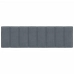 Headboard Cushion "Hanko" Dark Grey 153 cm Velvet