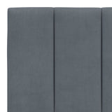 Headboard Cushion "Hanko" Dark Grey 153 cm Velvet