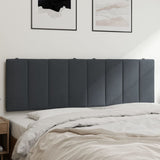 Headboard Cushion "Hanko" Dark Grey 153 cm Velvet