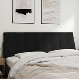 Headboard Cushion "Hanko" Black 153 cm Velvet