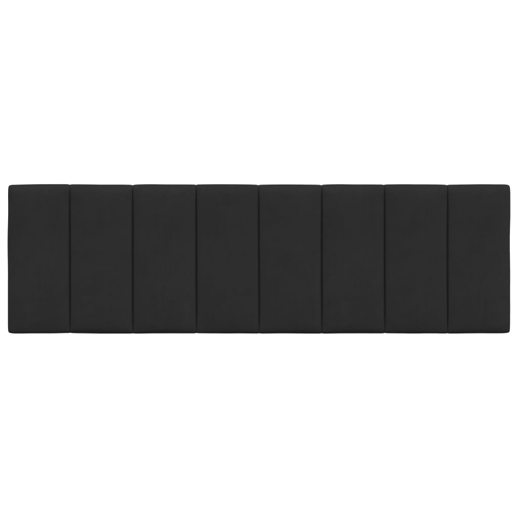 Headboard Cushion "Hanko" Black 153 cm Velvet