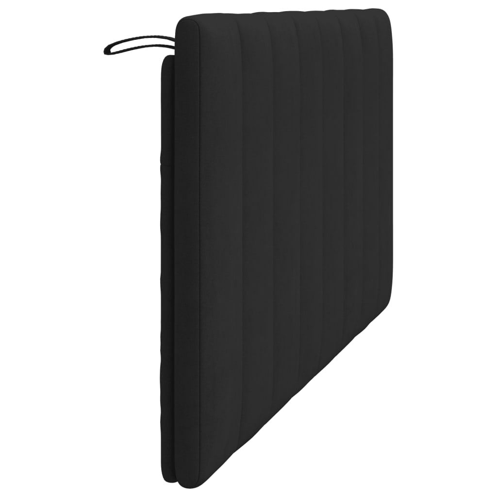 Headboard Cushion "Hanko" Black 153 cm Velvet