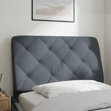 Headboard Cushion Dark Grey 90 cm Velvet - Side View